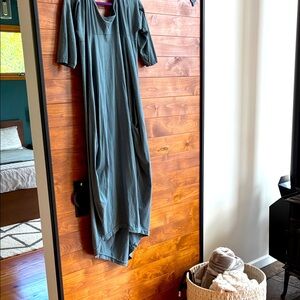 Casual Teal Maxi Boho Dress